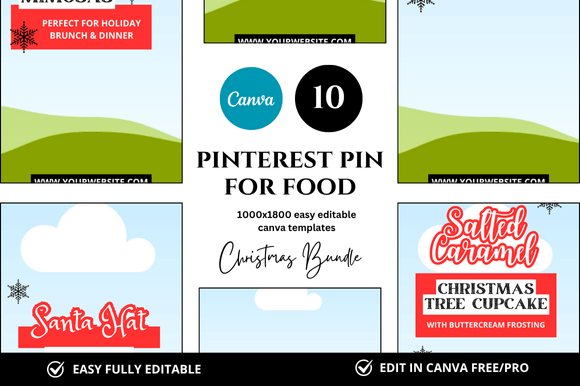 10 Christmas Pinterest Pin Canva Mockup: Your Festive Design Shortcut