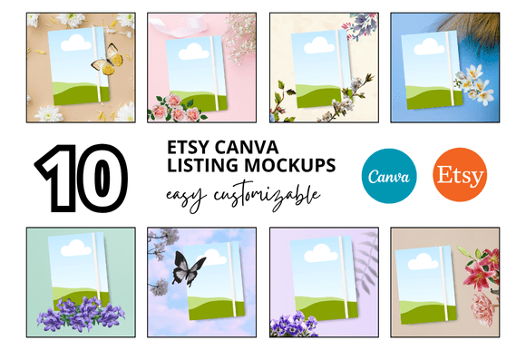 10 Notebook Etsy Mockup Listings for Instant Sales