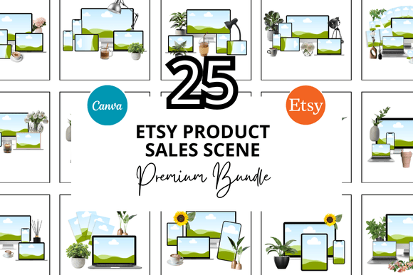 25 Etsy Product Sale Scene Bundle: A Complete Mockup Kit