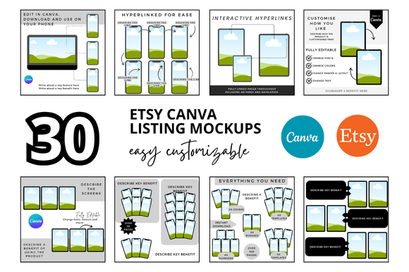 30 Planner Etsy Listings Mockup: Elevate Your Shop
