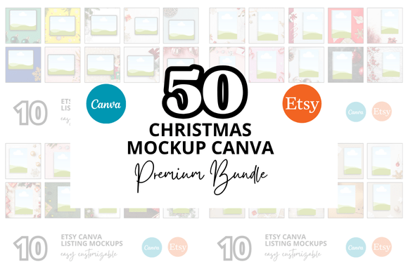 50 Christmas Etsy Mockup Bundle: Your Holiday Shop Blueprint
