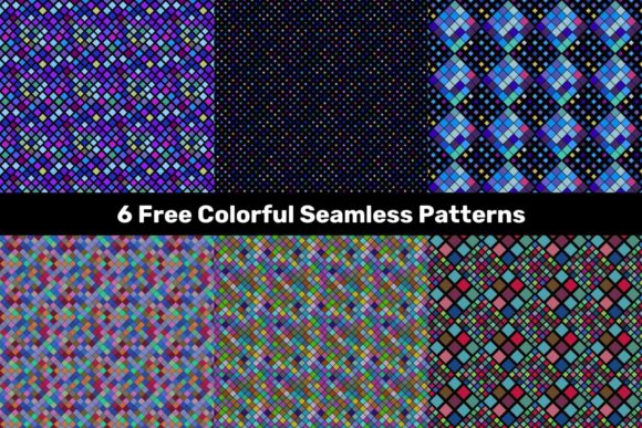 6 Free Colorful Seamless Patterns for Vibrant Design