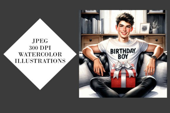Birthday Boy Illustrations: Your Go-To Commercial-Use Design Asset