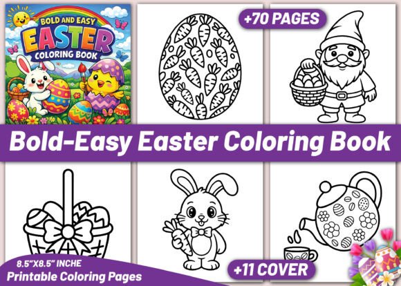 Bold & Easy Easter Coloring Book: A Creative's Guide