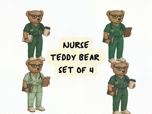 Crafting Heartfelt Designs with a Nurse Teddy Bear PNG Set