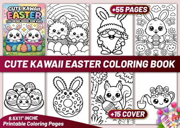 Cute Kawaii Easter Coloring Book Kids: A Creative Asset Review