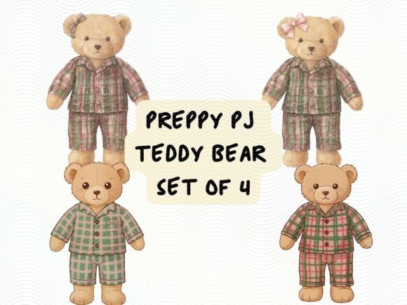 Designing with Charm: The PJ Teddy Bear Polo Style PNG Collection