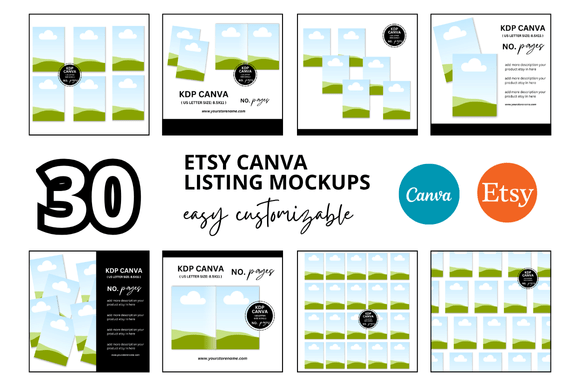 Elevate Your Etsy Shop: 30 KDP Etsy Listings Mockup