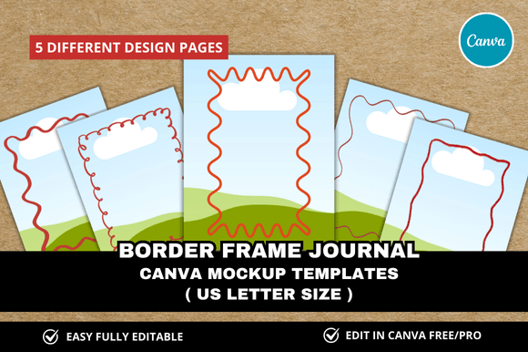 Elevate Your Etsy Shop with the 5 Frame Border Journal Template