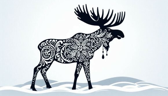 Embracing the Chill: A Guide to Using Moose in the Snow in Your Designs