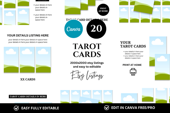 Master Your Etsy Listings: The 20 Tarot Cards Mockup Bundle