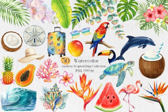 Modern Tropical Huge Collection: Your Go-To for Lush Design Assets