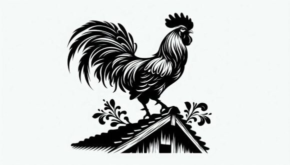 The Unmistakable Charm of Rooster on a Roof