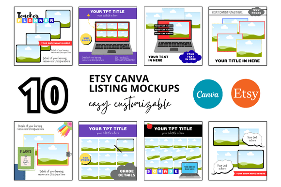 Transform Your Etsy Listings with 10 Teachers Pay Teachers Etsy Mockup