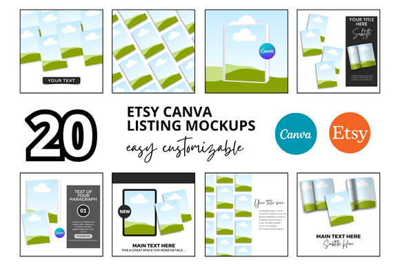 Transform Your Etsy Listings with This Canva Mockup Bundle