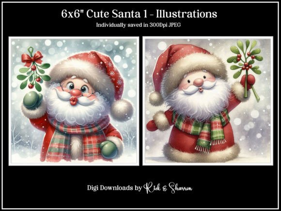 Unwrapping the 6x6 Cute Santa 1 Digital Assets for Your Holiday Projects